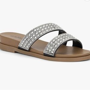 Olivia Miller Rhinestone Summer Slides